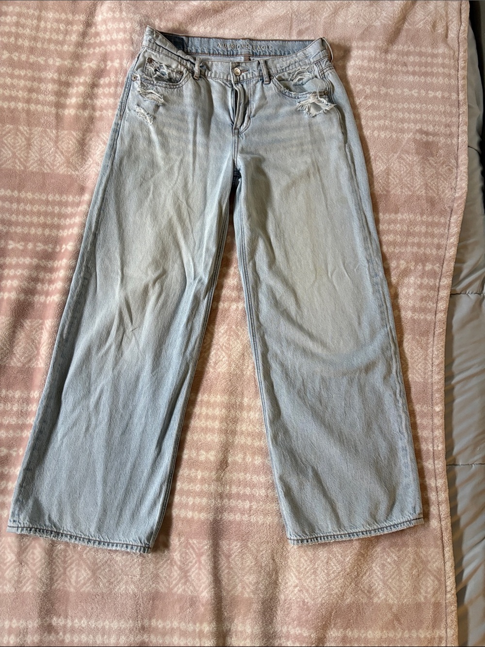 American Eagle Outfitters Light Blue Wide Leg Jeans